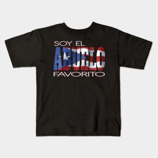 Soy El Abuelo Favorito Puerto Rico Flag Puerto Rican Pride Kids T-Shirt